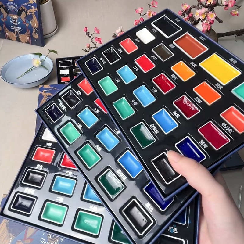 Ensemble de pigments de peintu - Watercolor Paint Set Solid Pigment avis et prix