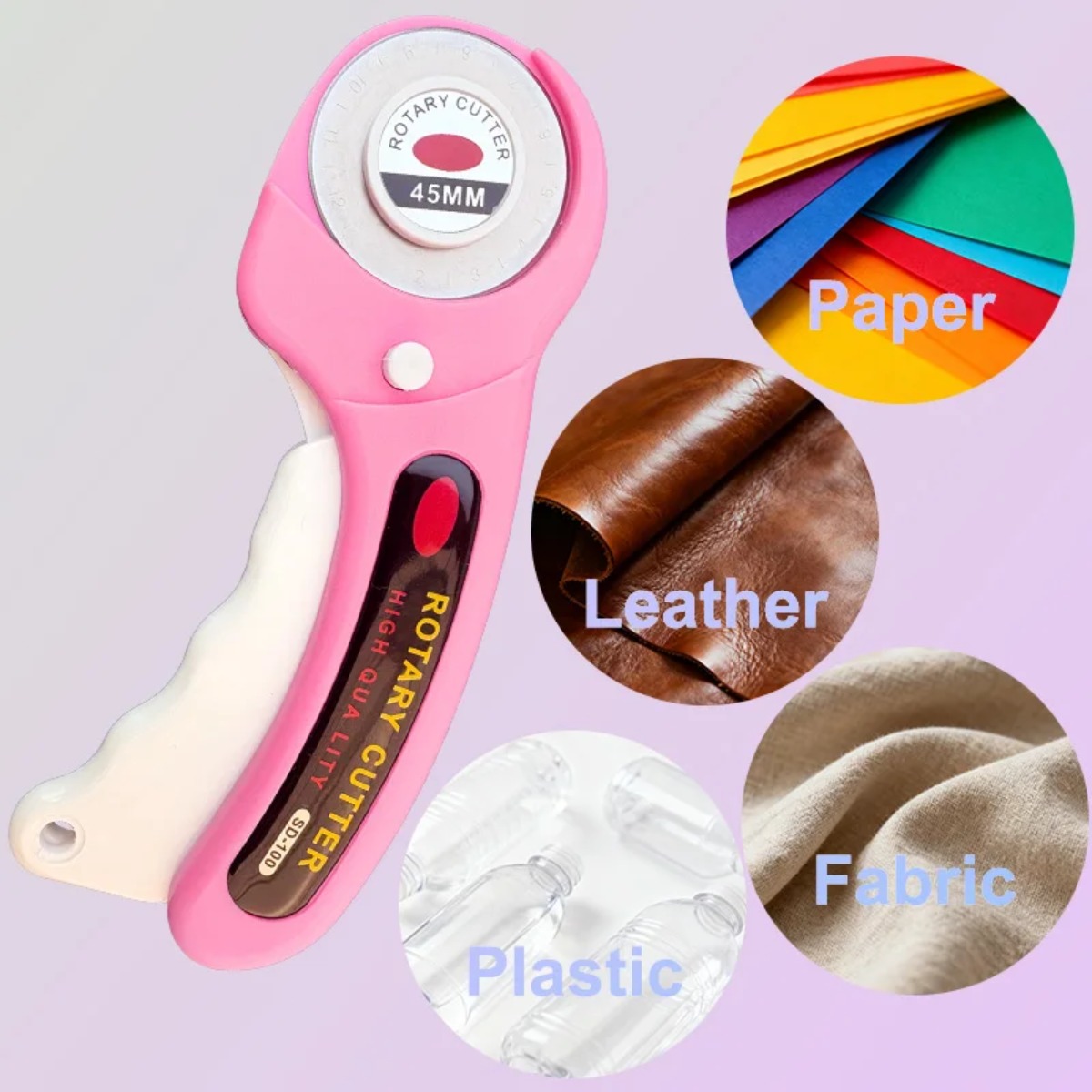 Cutter rotatif rose patchwork  - Rotary Cutter For Fabric 45Mm avis et prix