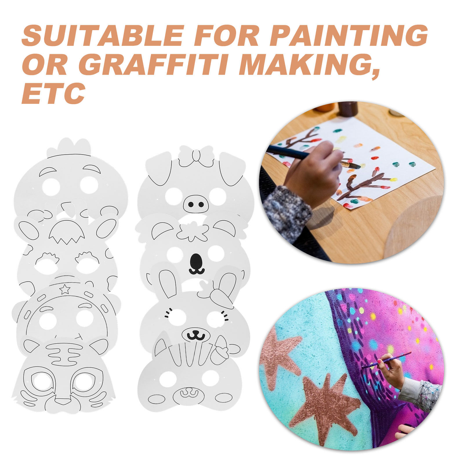 1 ensemble de masques en papie - Painting Supplies avis et prix