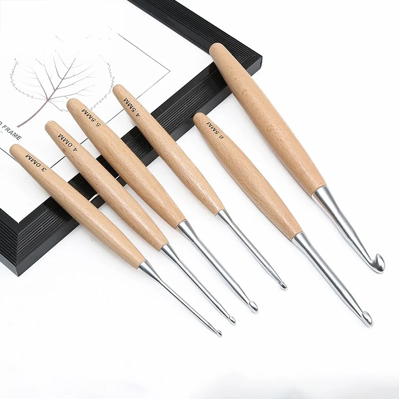 1/11 pièces de crochets à manc - Wooden Crochet Hooks Ergonomic Handle avis et prix